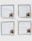 Stripey bee cocktail napkins
