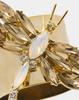 Dragonfly napkin rings, topaz, set of two