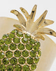Pineapple napkin rings, olive, set of two
