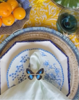 Damask print tablecloth, yellow