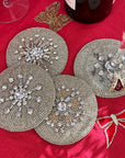 Snowflake coasters