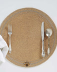 Stripey bee hand beaded placemat