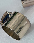 SECOND QUALITY  Gilt edge shell napkin rings, mother of pearl, set of two