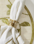 Stripey bee napkin rings, set of two