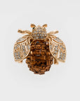 Sparkle bee brooch, topaz