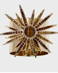 Starburst napkin rings, topaz, set of two
