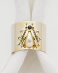 Ladybug napkin rings, pearl, set of two