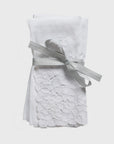 Hydrangea dinner napkins, white, set of two