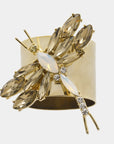 Dragonfly napkin rings, topaz, set of two