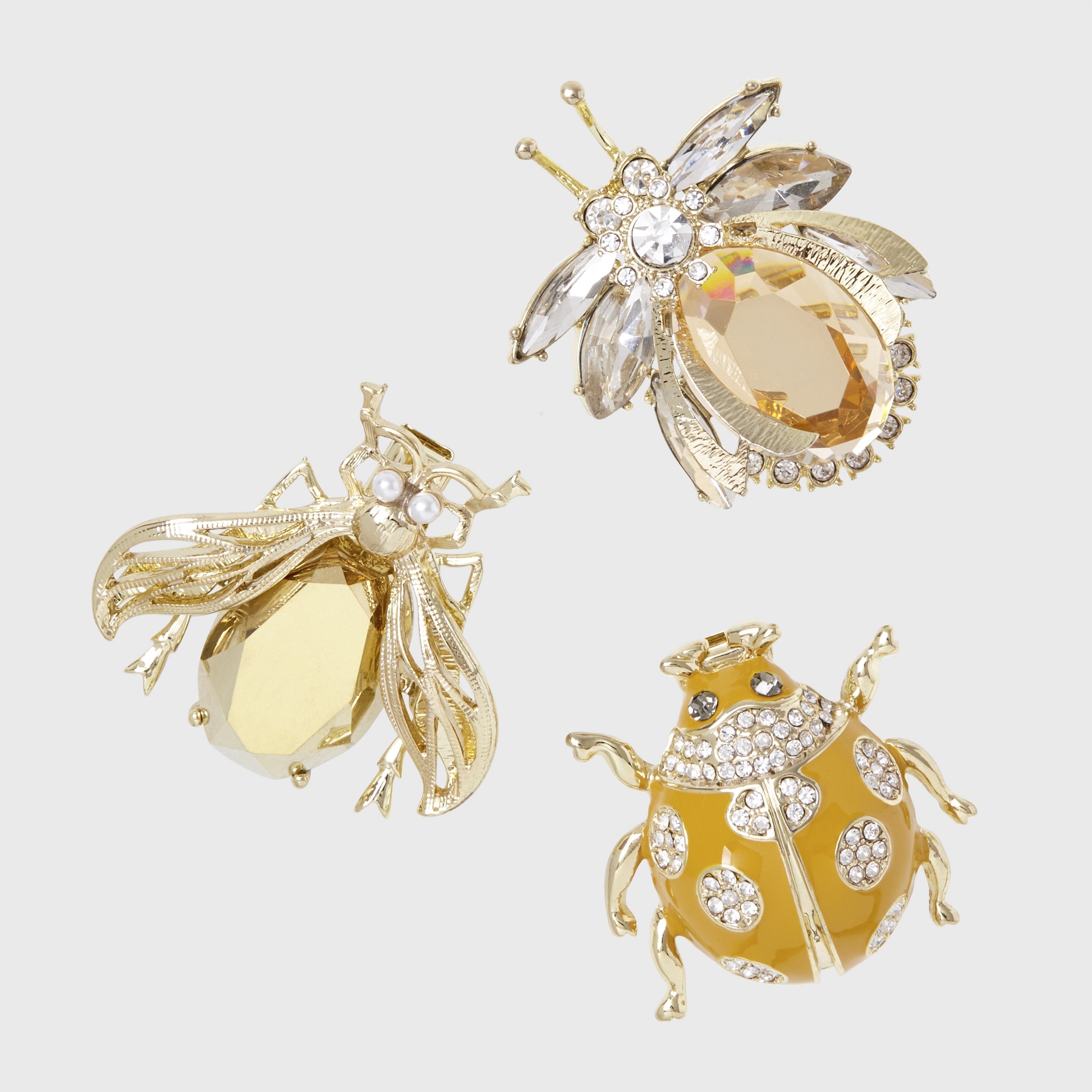 Enamel bug clip set