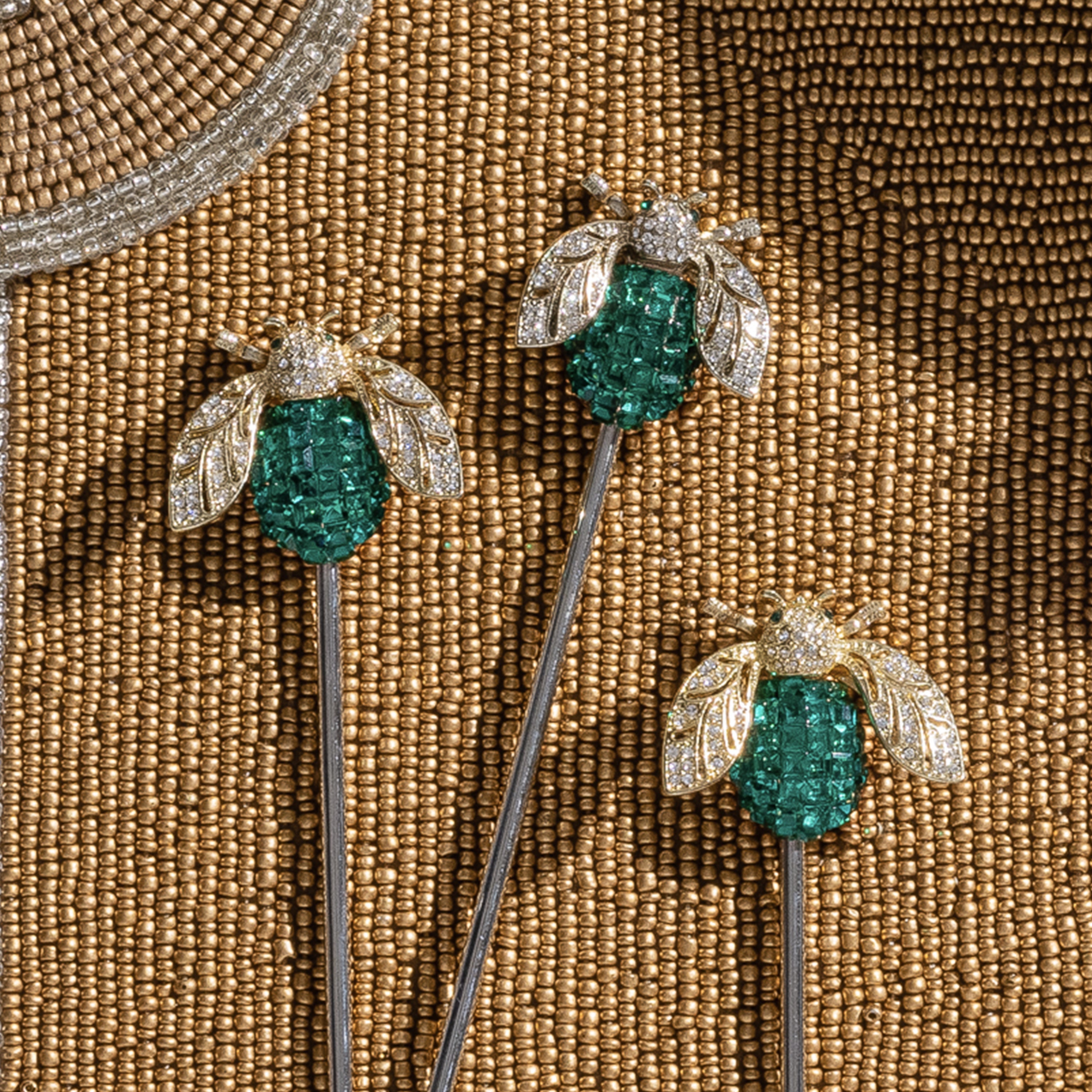 Sparkle bee swizzle sticks