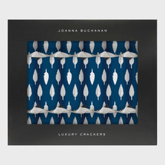 Luxury celebration crackers, navy with silver, set of six