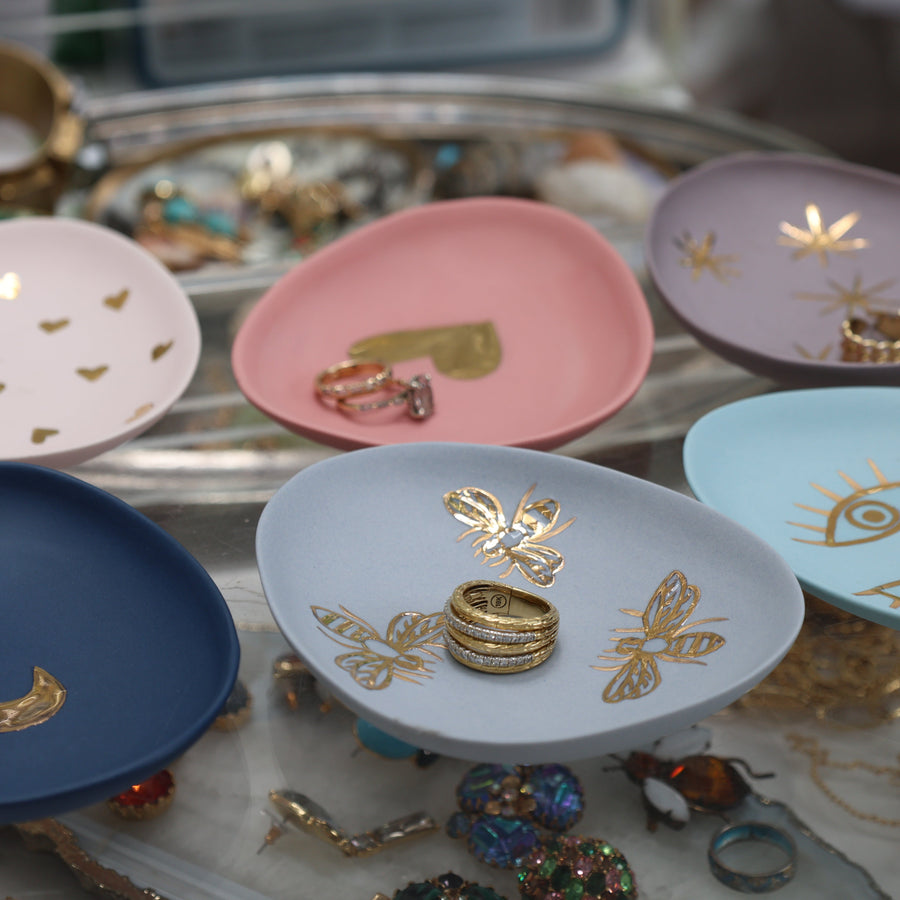 Bee porcelain ring dish