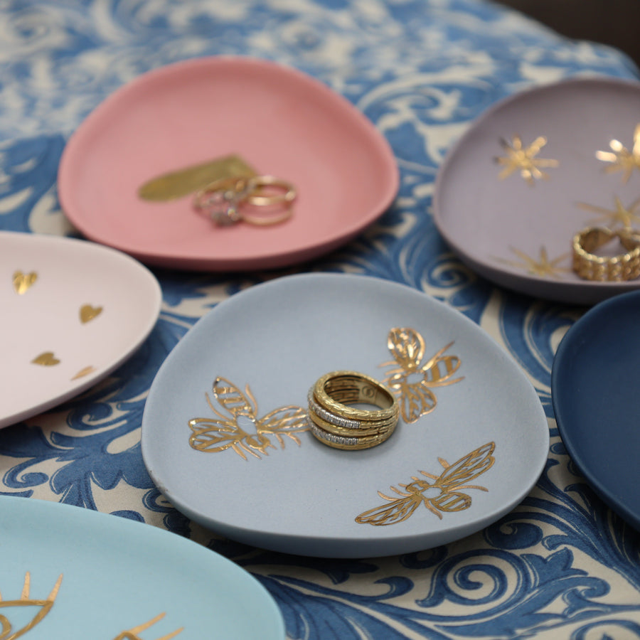 Bee porcelain ring dish