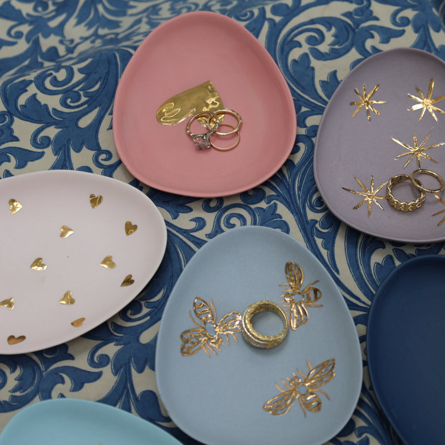 Mini heart porcelain ring dish