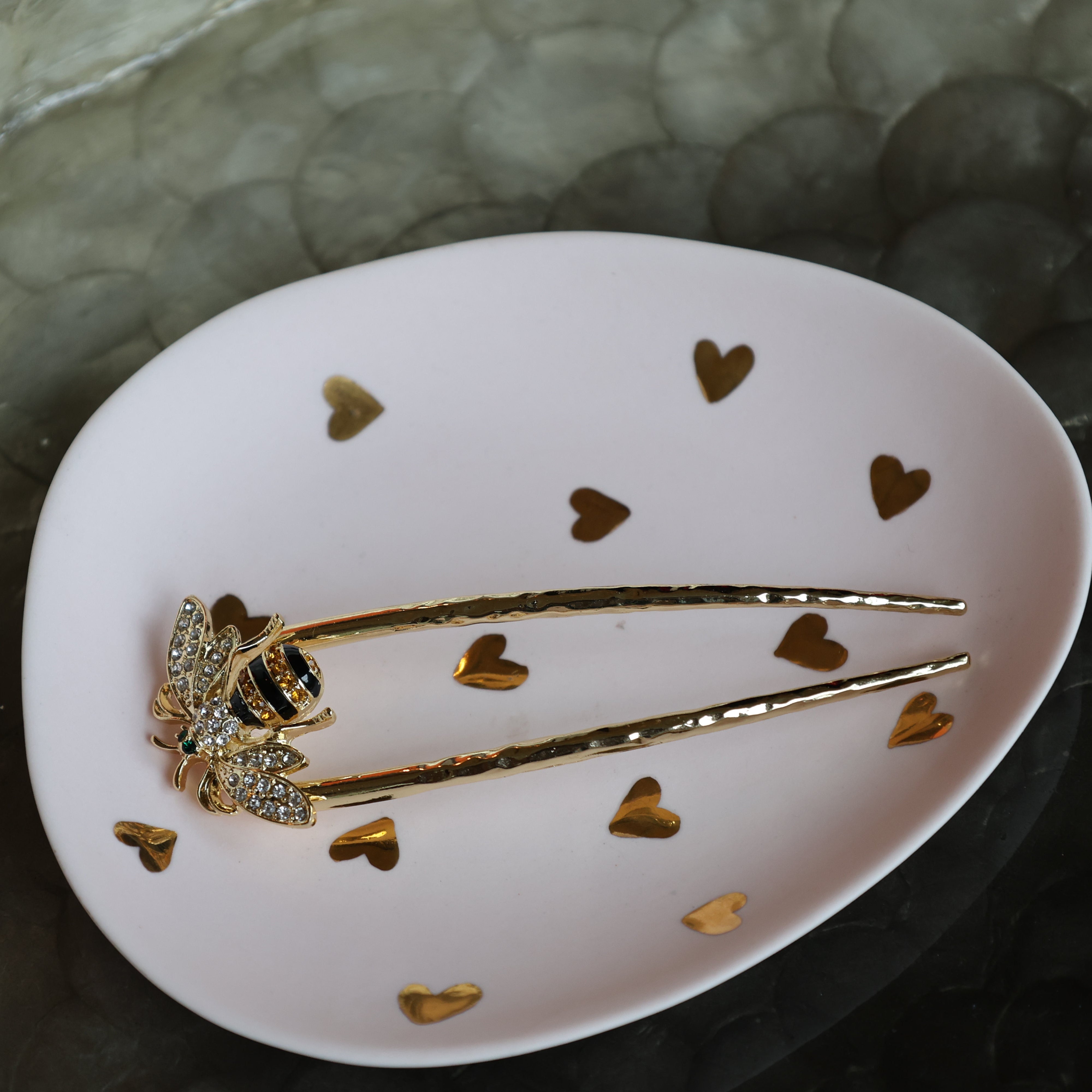 Mini heart porcelain ring dish