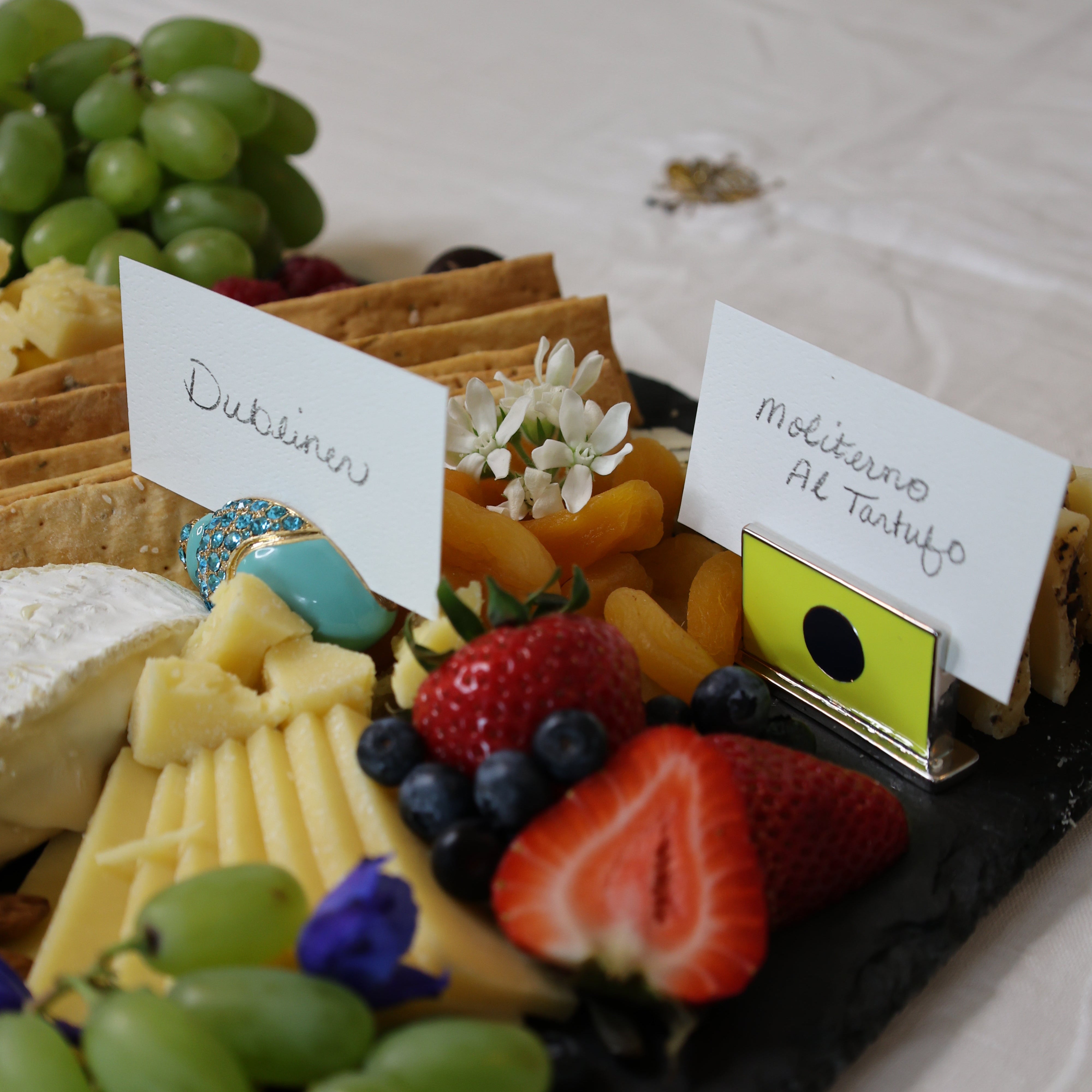 Jeweled shell placecard holders, set of two