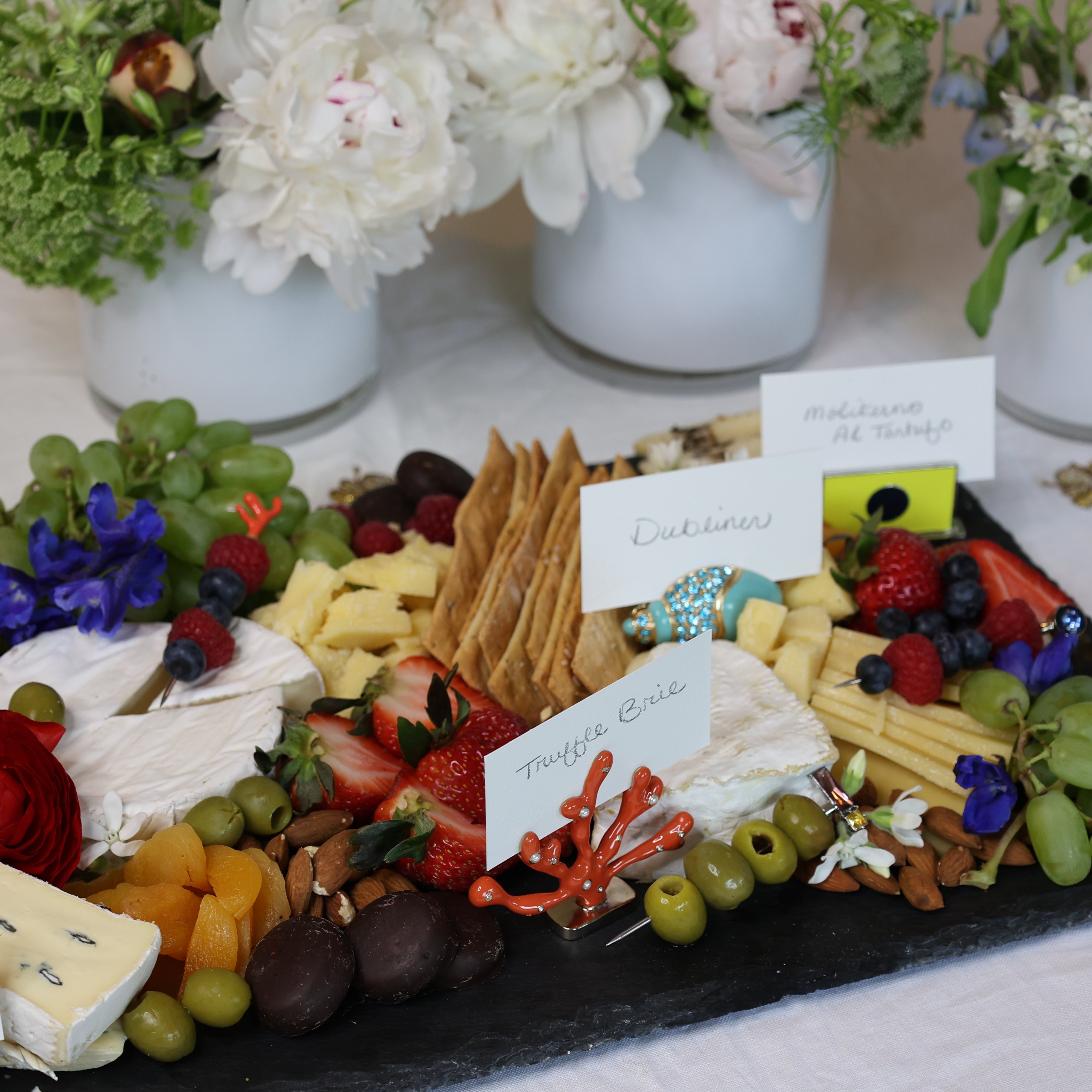 Coral placecard holders, coral, set of two