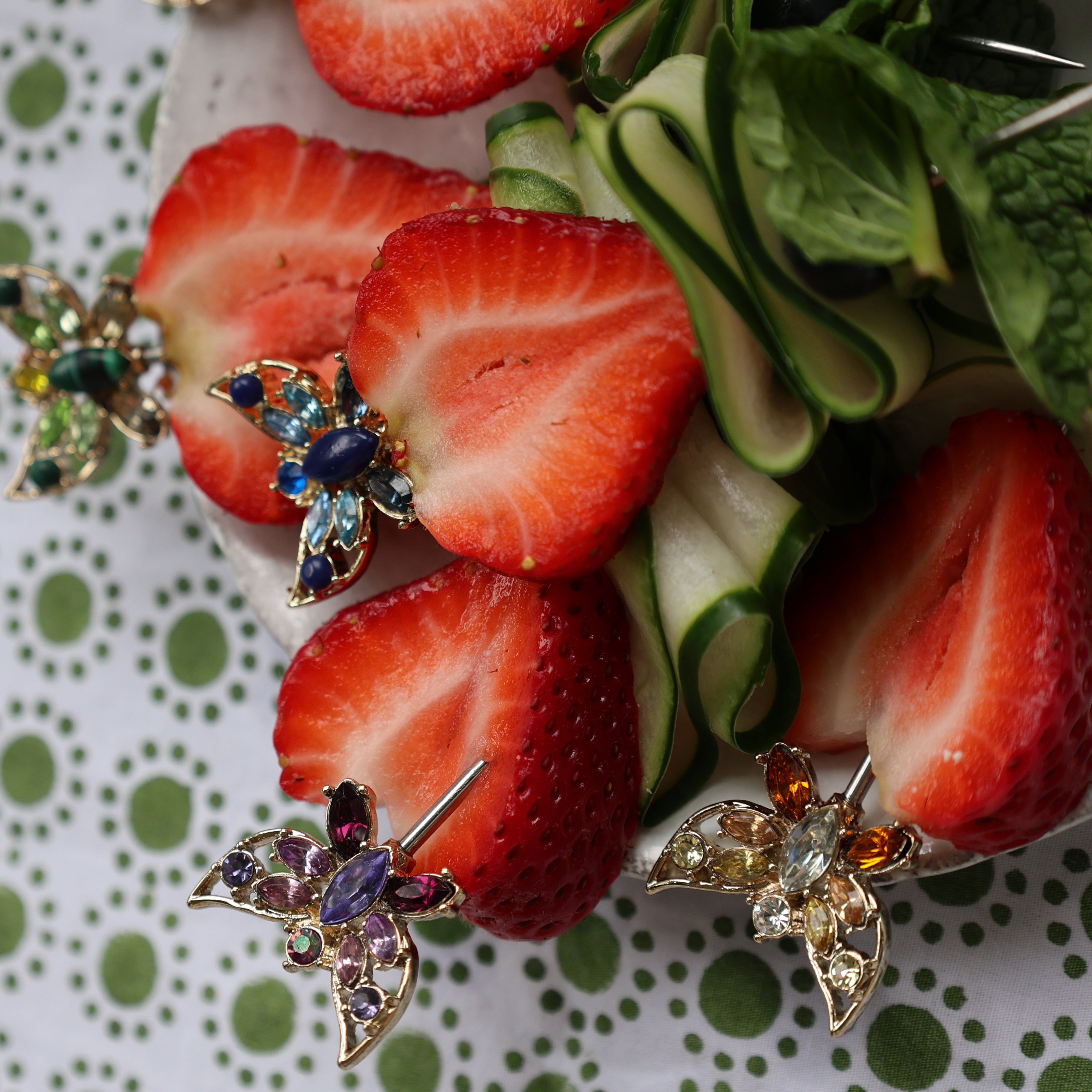 Butterfly cocktail picks