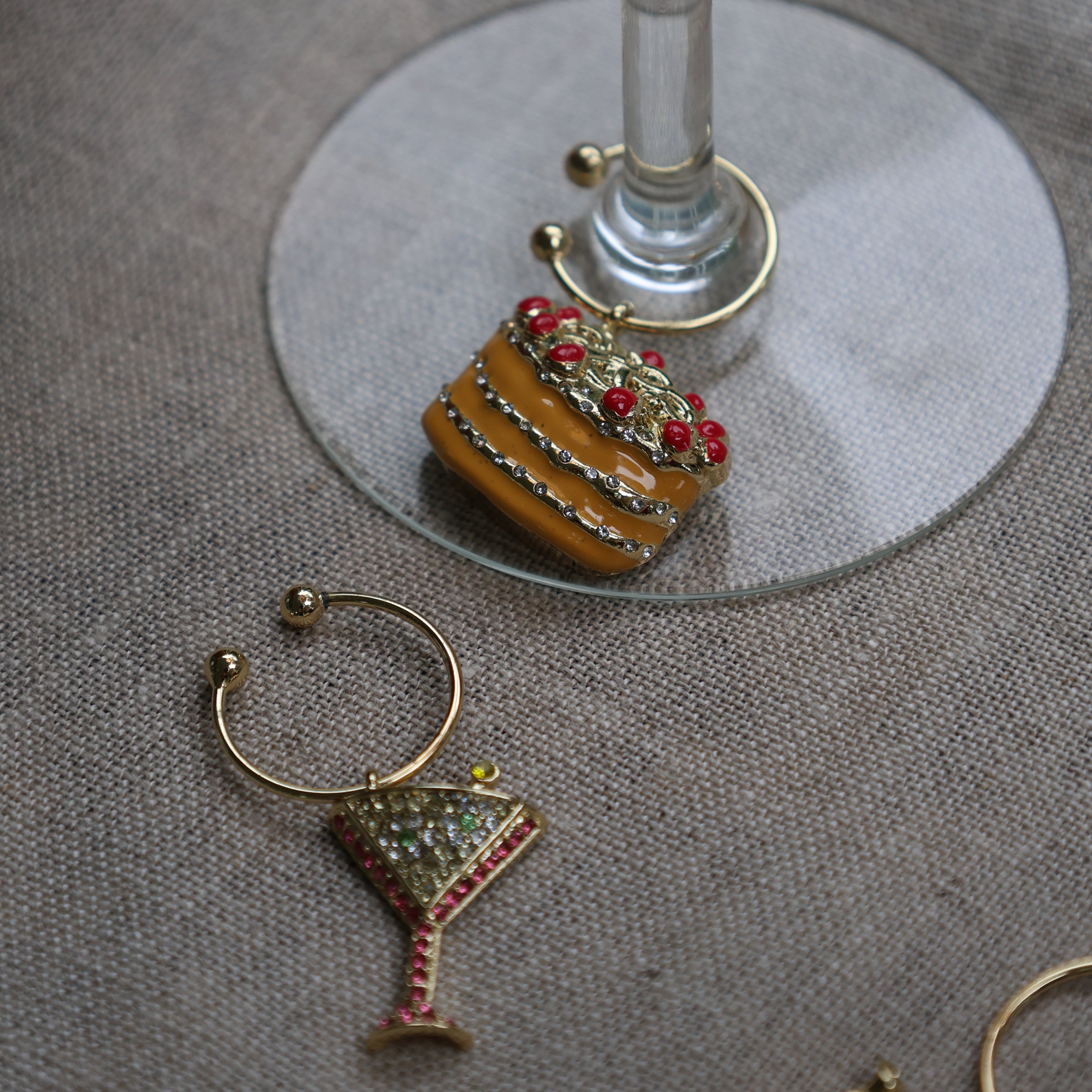 Garden party wine charms