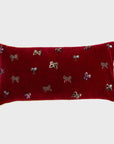 Bow pillow, red