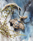 Classic bee hanging ornament, sapphire