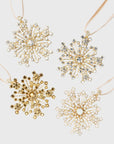 Sparkle snowflake hanging ornament boxed set