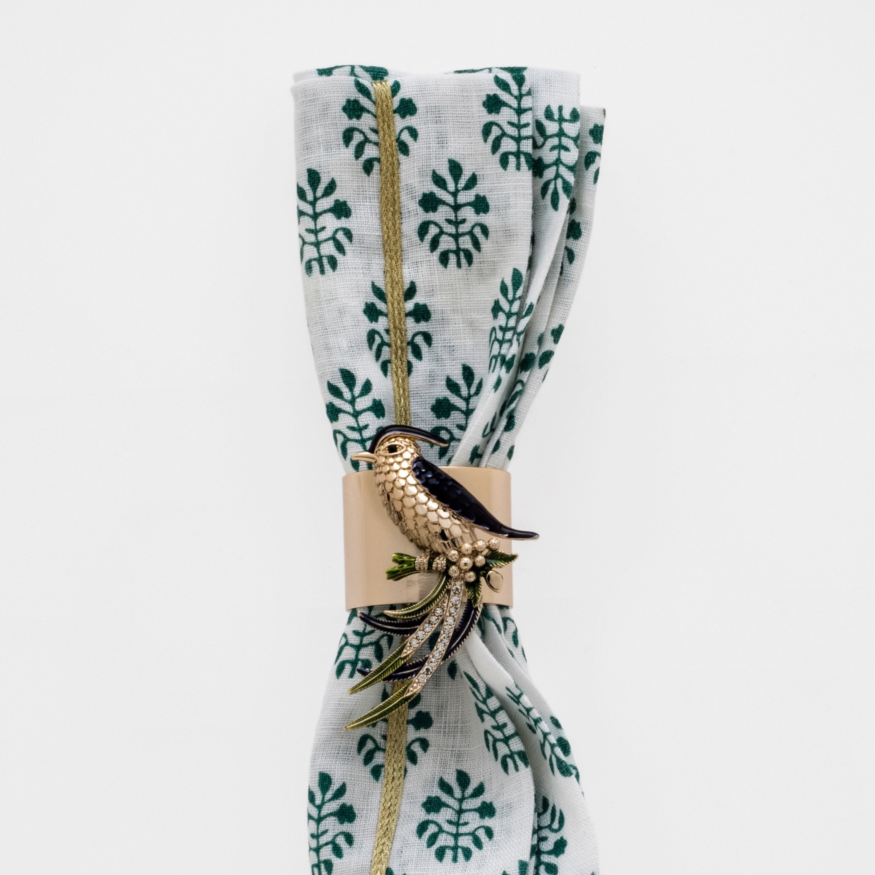 Bird napkin rings, set of two