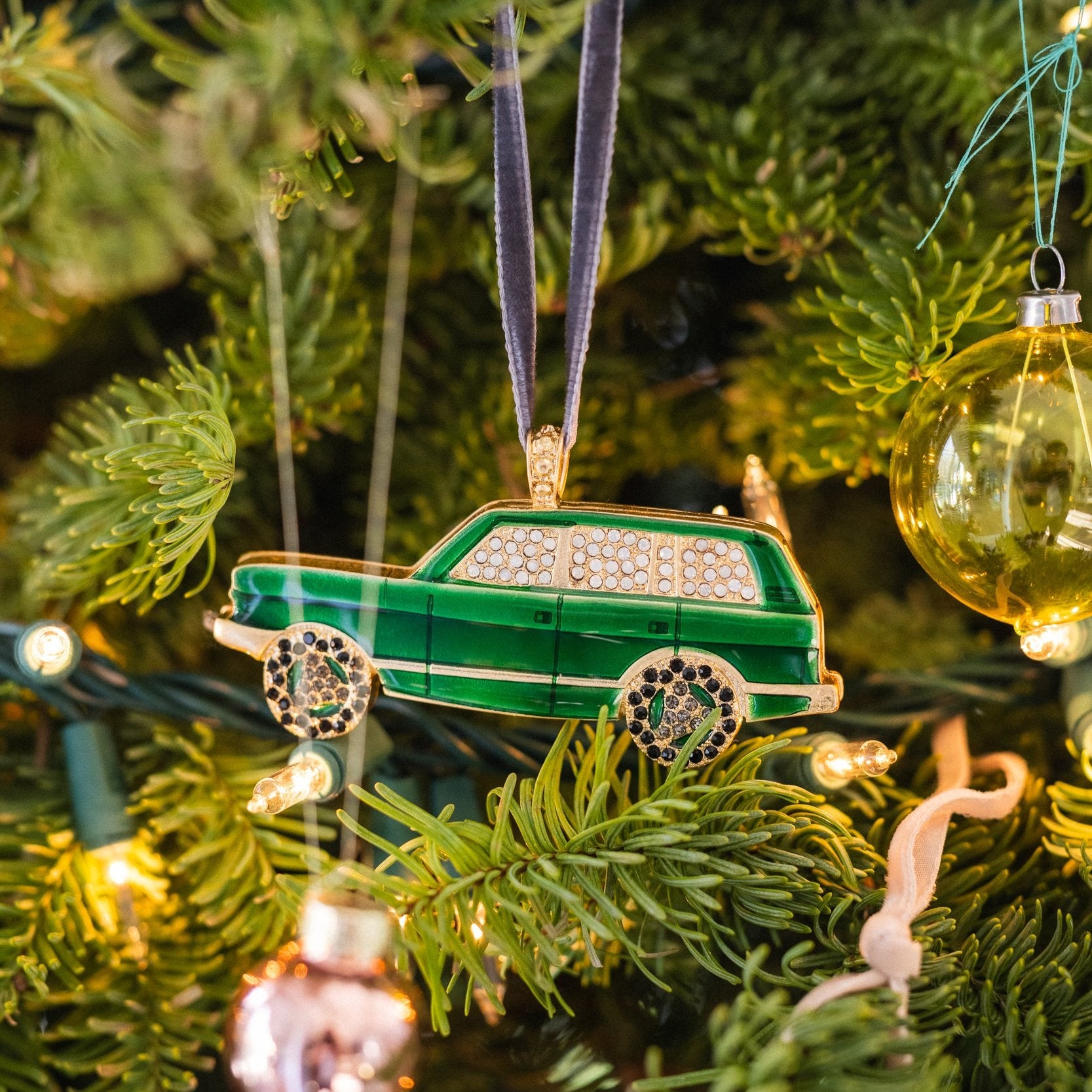 Holiday truck hanging ornament