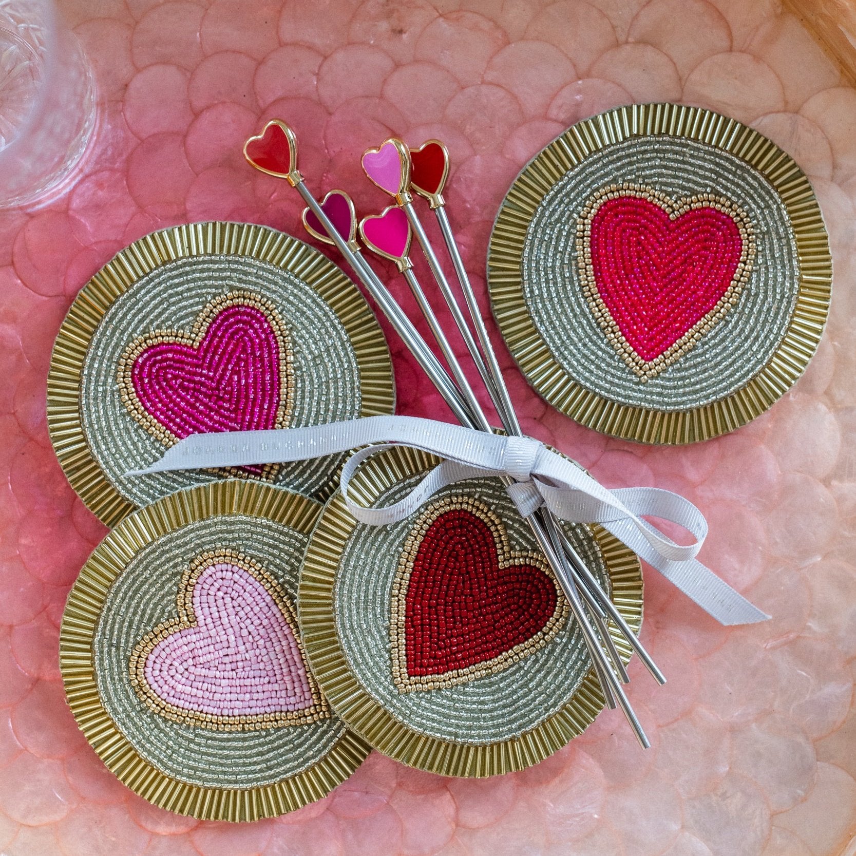 Heart coasters