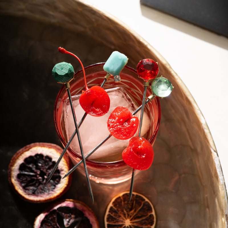 Bright gem cocktail picks