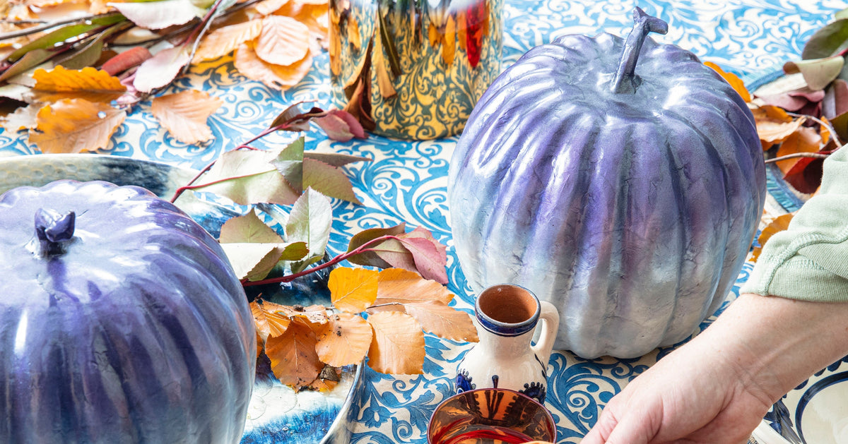 Large Capiz Pumpkin [Blue Ombré] | Fall Decor | Home Decor – Joanna ...
