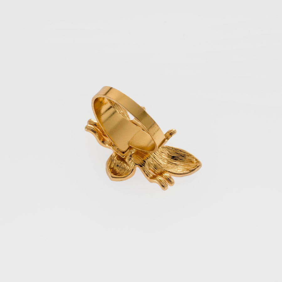 Tiny bug ring, amethyst
