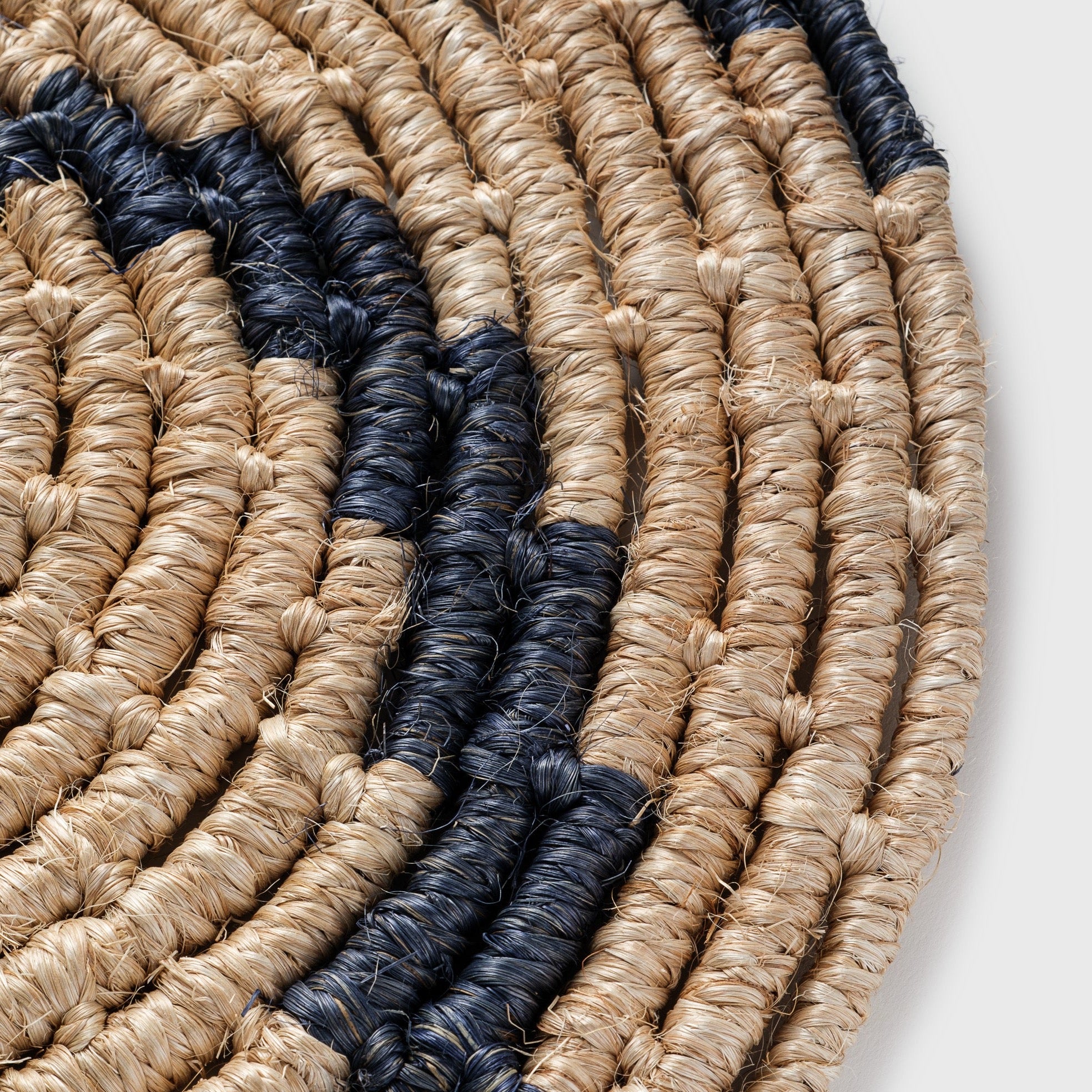 Natural swirl placemats, indigo, set of four