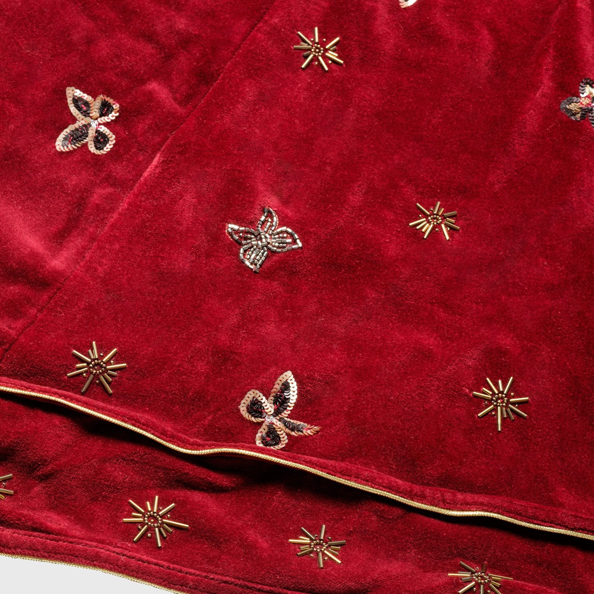 Bow tree skirt, red