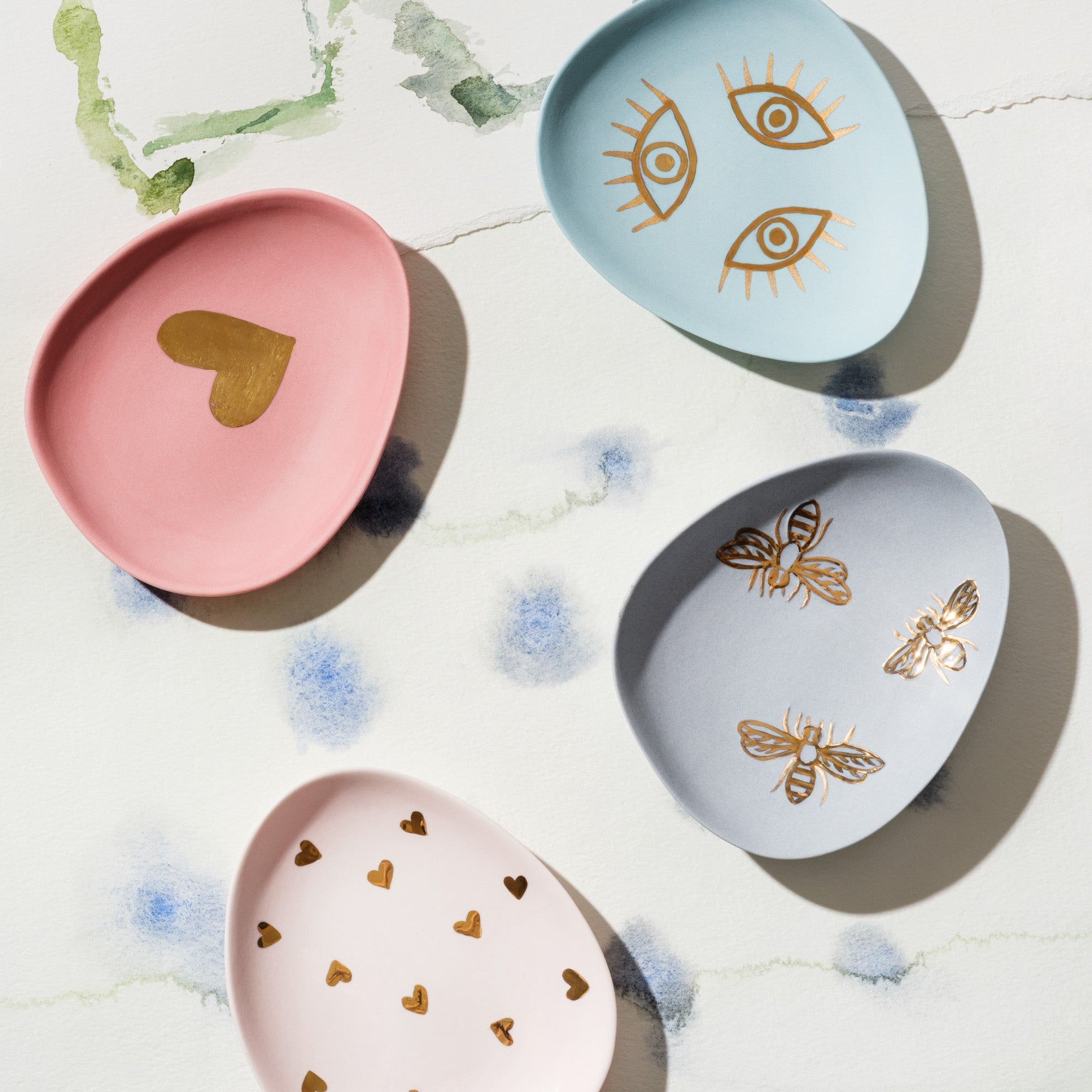 Heart porcelain ring dish