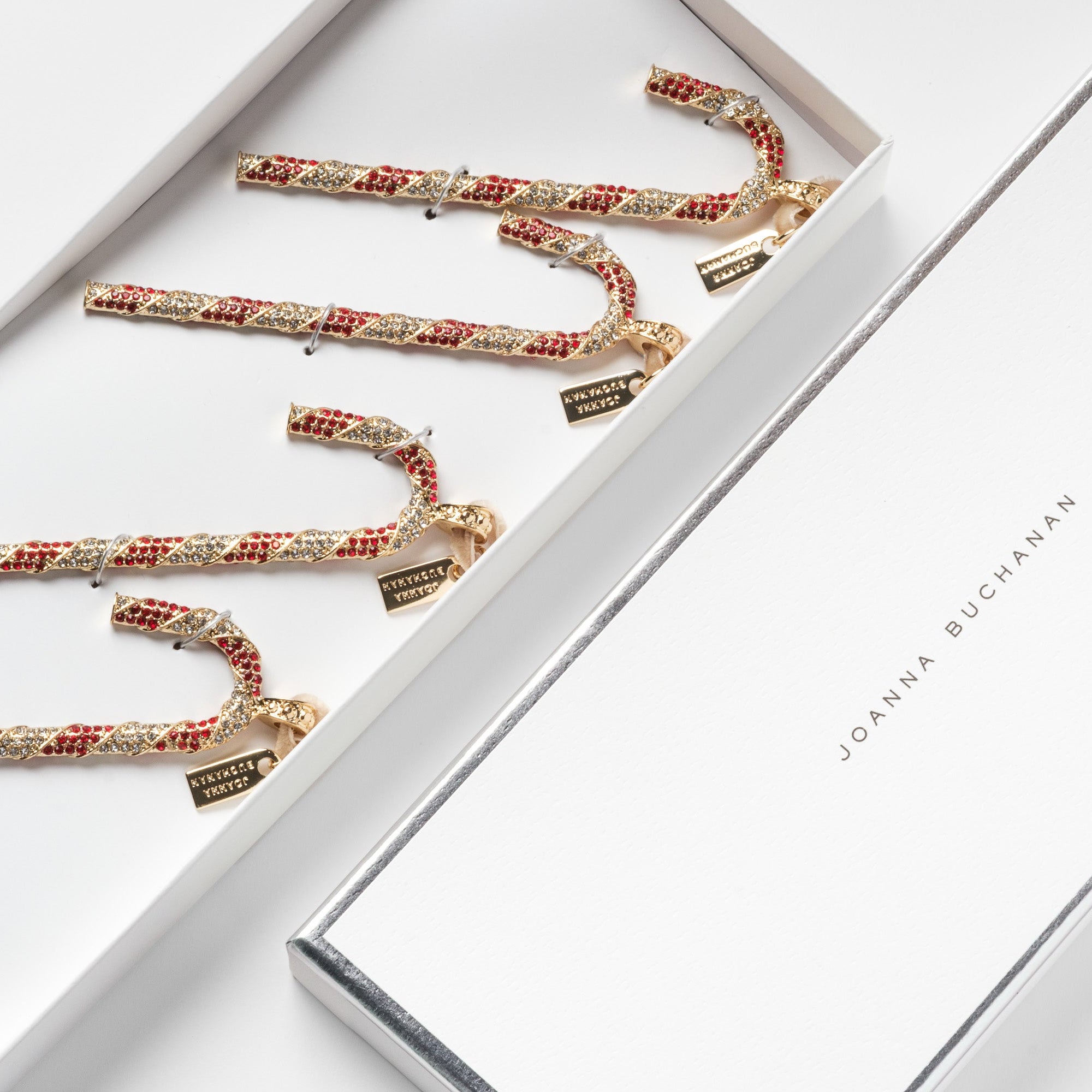 Candy cane hanging ornament boxed set