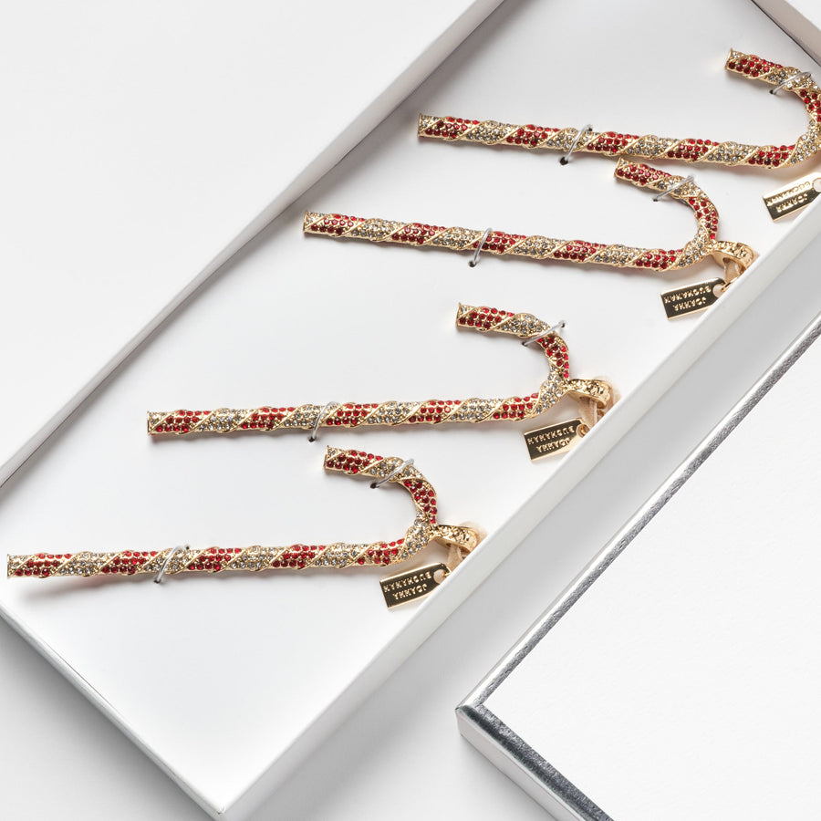 Candy cane hanging ornament boxed set