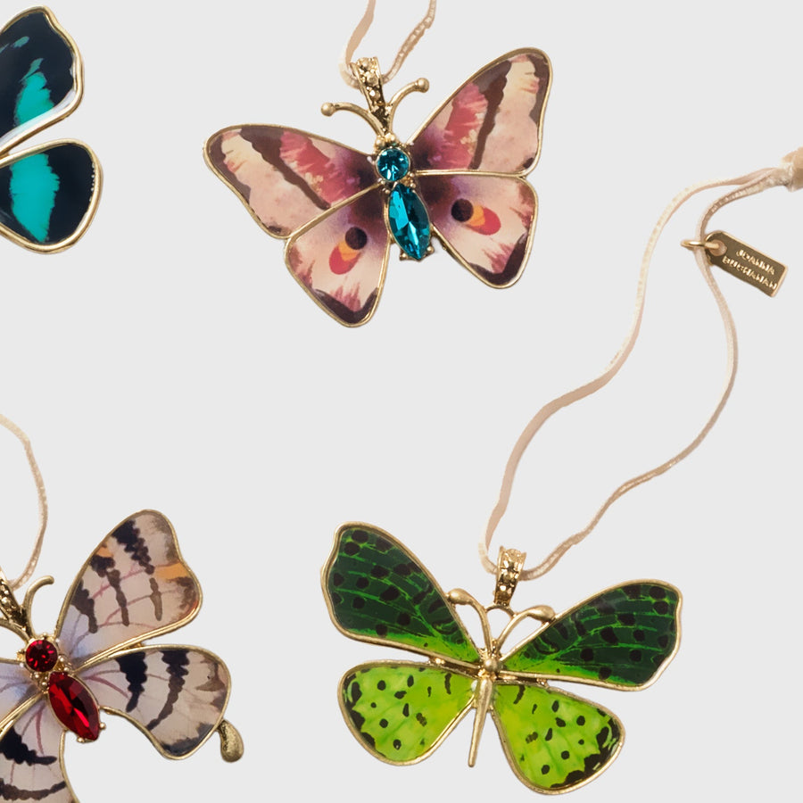 Painterly butterfly hanging ornament boxed set