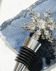 Snowflake wine stopper, silver
