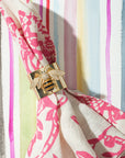 Stripey bee napkin rings, set of two
