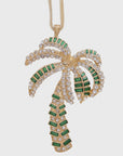 Palm tree hanging ornament, green