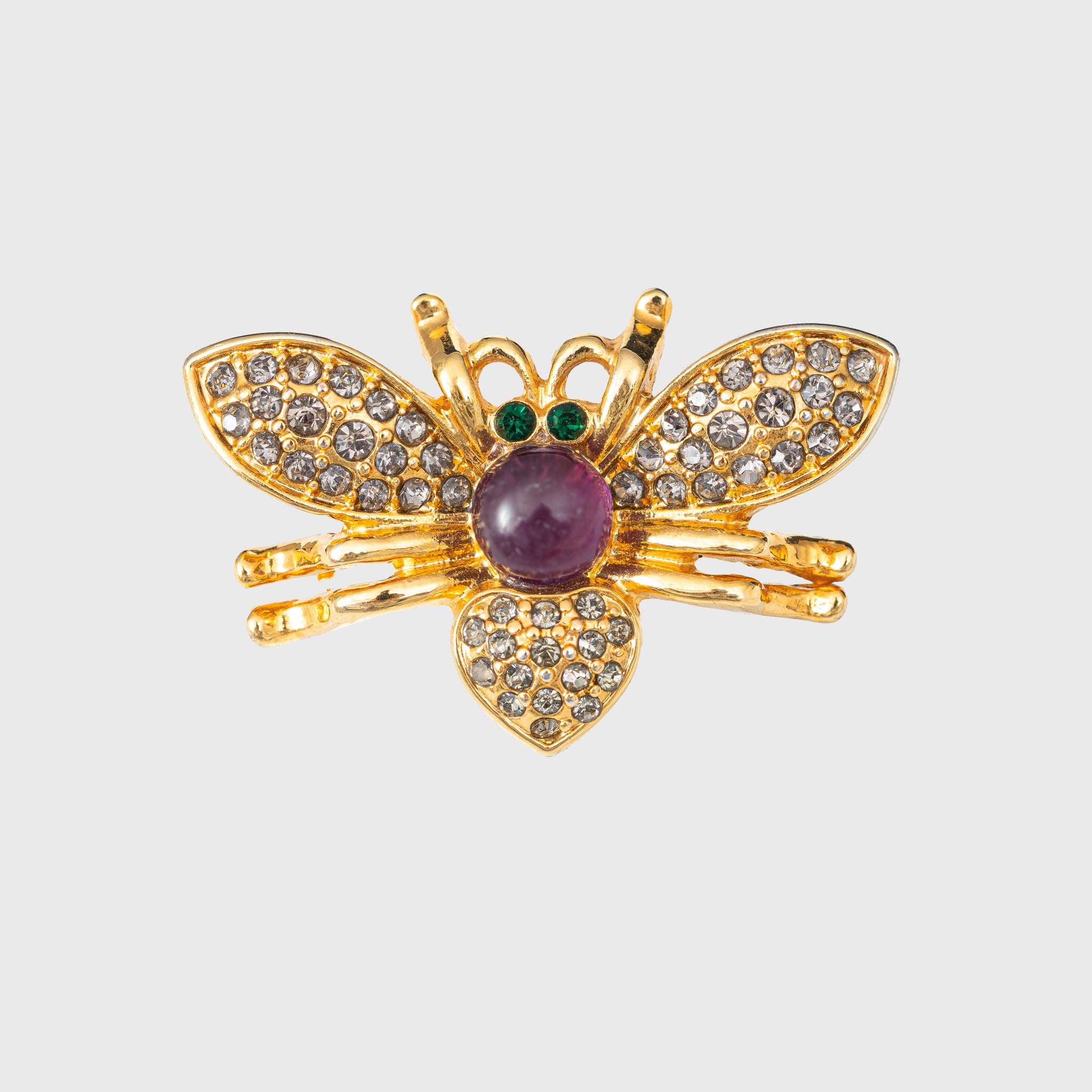 Tiny bug ring, amethyst