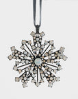 Sparkle snowflake ornament, black with opal