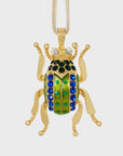 Enamel beetle hanging ornament, bright