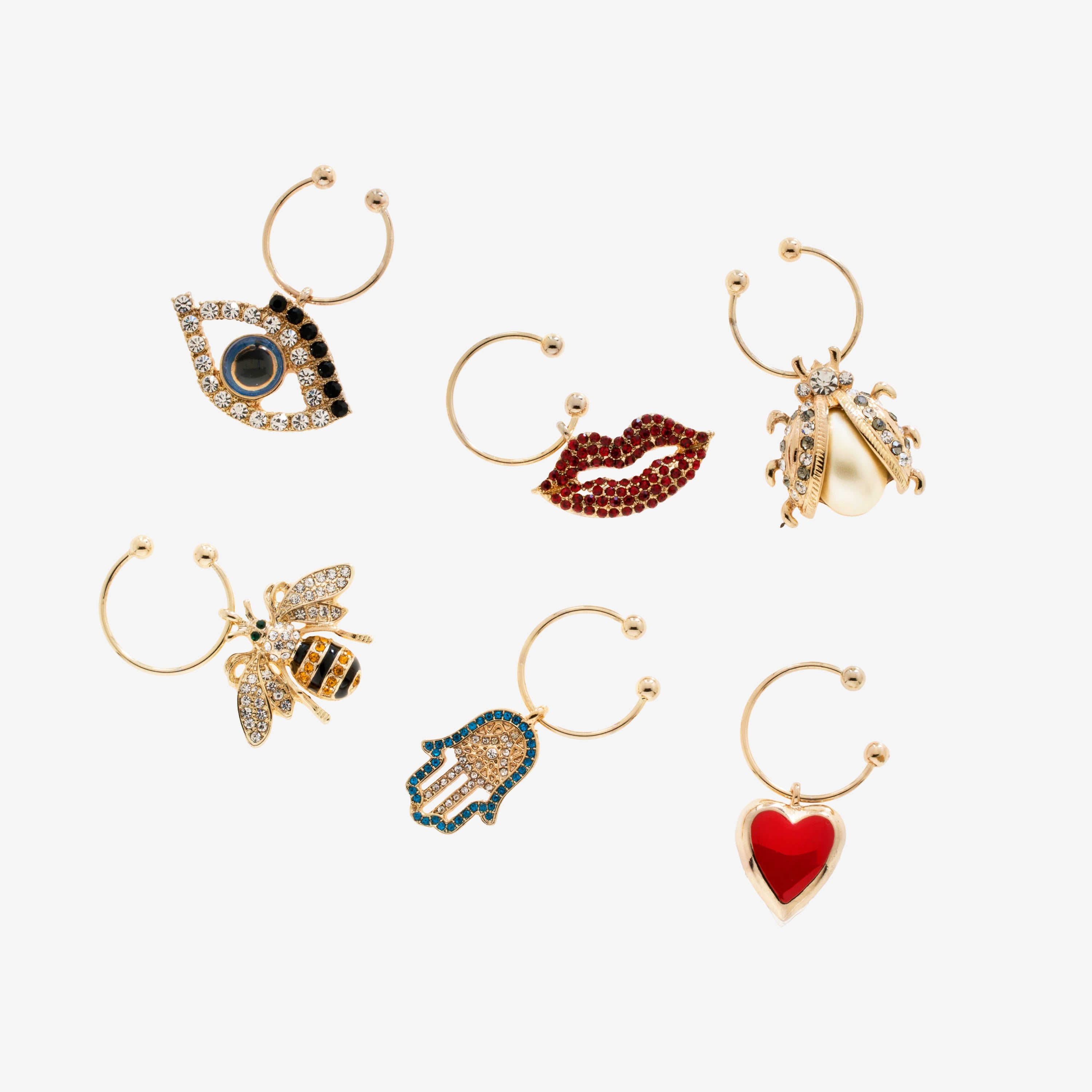 Lucky charm wine charms