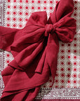Dot print tablecloth, red
