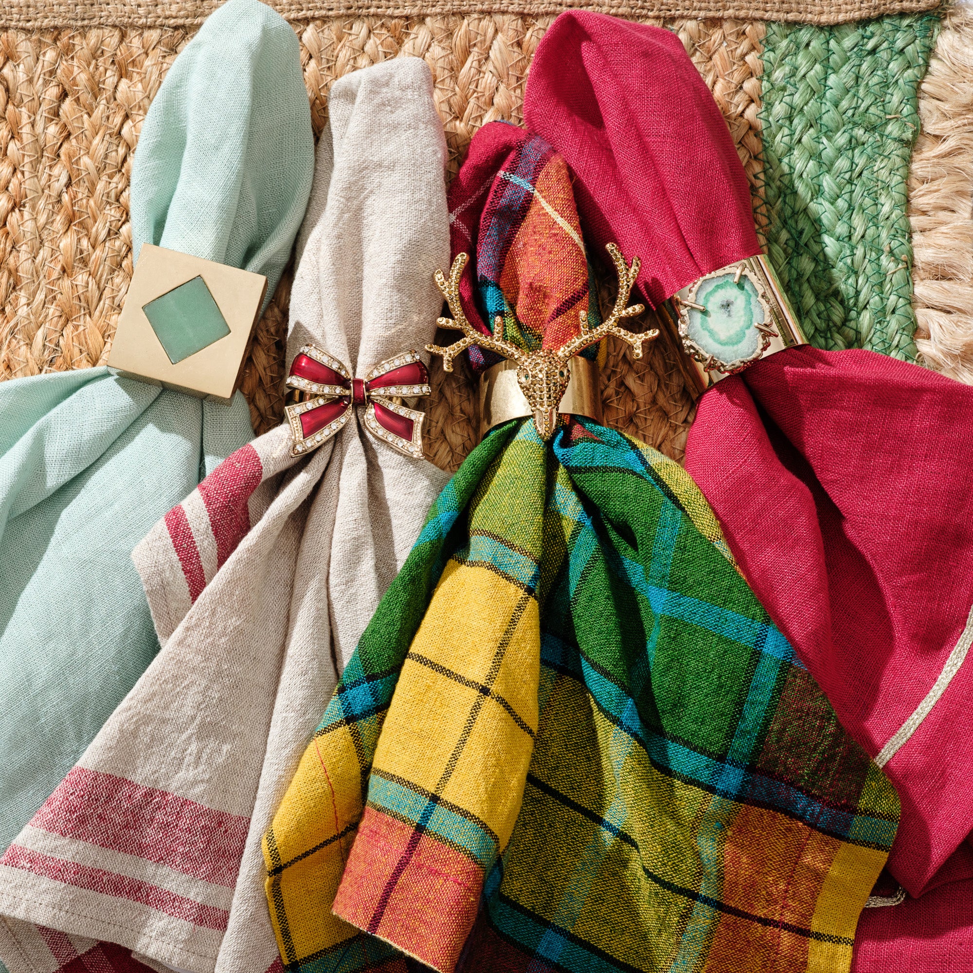 Tartan dinner napkins, set of four