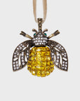 Sparkle bee hanging ornament, citrine