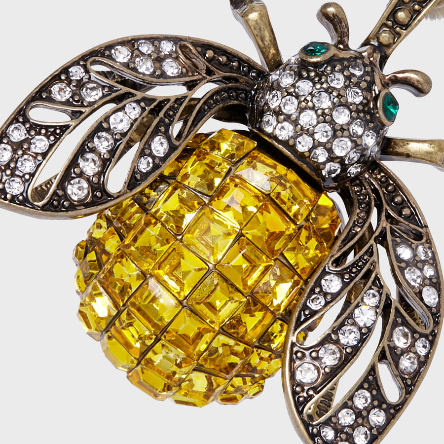 Sparkle bee hanging ornament, citrine